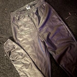 Black Faux Leather Pants